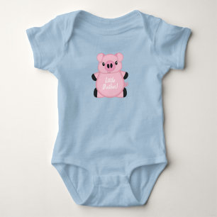 Blue Pig Baby Dusche Strampler