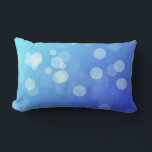 Blue pillow with abstract gradient design lendenkissen<br><div class="desc">Blue pillow with abstract gradient design featuring various-sized translucent circles. The pattern creates a calm,  dreamy ambiance.</div>