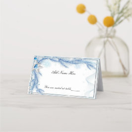 Blue Pine Winter Weihnachten Hochzeit Platzkarte