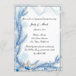 Blue Pine Winter Weihnachten Hochzeit Verlobung Einladung