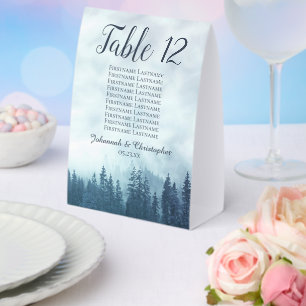 Blue Pines Wedding Tischnummer Seating Chart Tischaufsteller