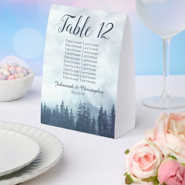 Blue Pines Wedding Tischnummer Seating Chart Tischaufsteller (In Situ (Hochzeit))