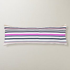 Blue Pink and Sand Stripes Seitenschläferkissen