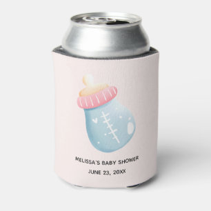 Blue & Pink Baby Flasche Niedlich Dosenkühler