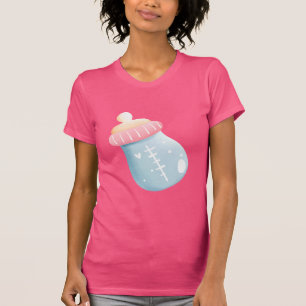 Blue & Pink Baby Flasche Niedlich T-Shirt