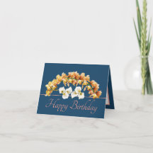 Blue Pink Bouquet Orchids Lilies Happy Birthday