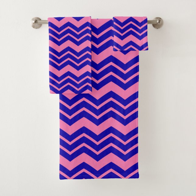 Blue Pink Chevron Zigzag Design  (En situation)