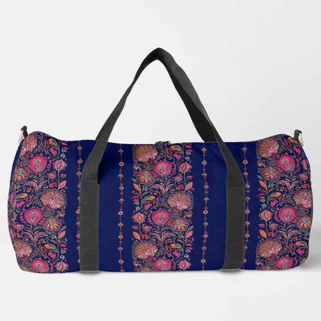 Blue & Pink Chic Custom Duffle Bag (Vorderseite)