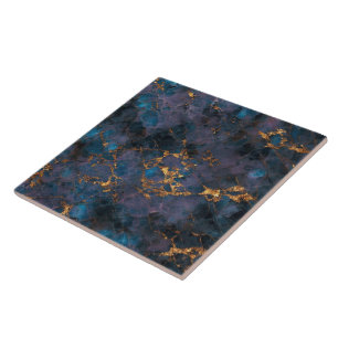 Blue Pink Gold Marble Trendy Collection Fliese