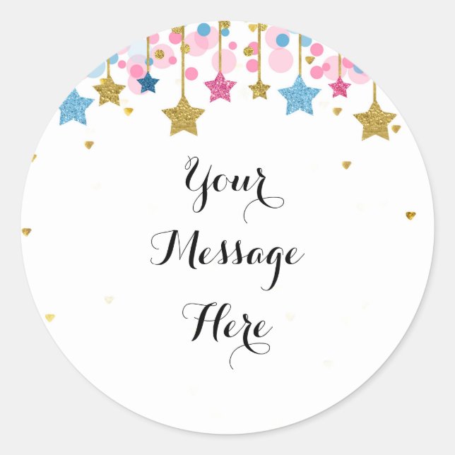 Blue Pink Gold Tinkle Tinkle Danke Sticker (Vorderseite)