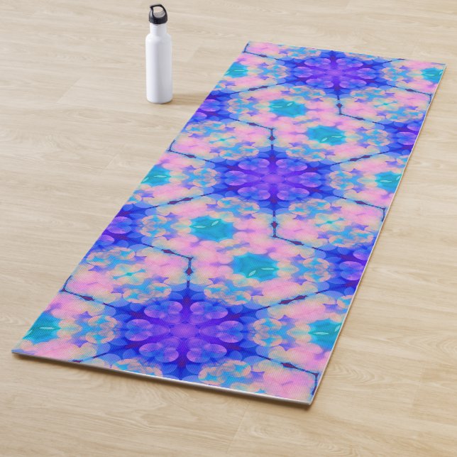 Blue & Pink Gradient Pastel Bubble Art Yogamatte (Beispiel)