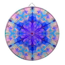 Blue & Pink Gradient Pastell Bubble Art Dartscheibe