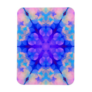 Blue & Pink Gradient Pastell Bubble Art Magnet