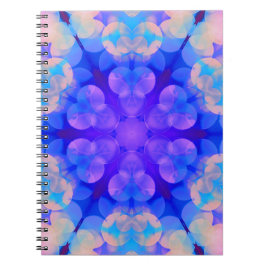 Blue & Pink Gradient Pastell Bubble Art Notizblock
