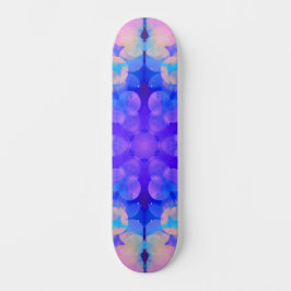 Blue & Pink Gradient Pastell Bubble Art Skateboard