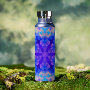 Blue & Pink Gradient Pastell Bubble Art Trinkflasche