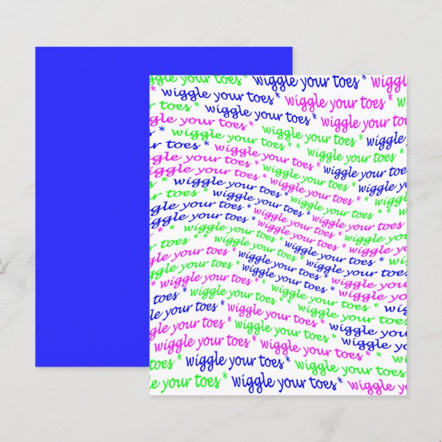 Blue Pink Green Wiggle Your Zehen Scrapbook Paper (Vorne/Hinten)