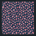 Blue & Pink Heart Bandana Halstuch<br><div class="desc">Watercolor Pink Heart Design auf dunkelblauem Hintergrund. Andere Farben sind verfügbar. Bitte kontaktieren Sie mich für die Anpassung und spezielle Anfragen. c) Zoe Chapman Design</div>