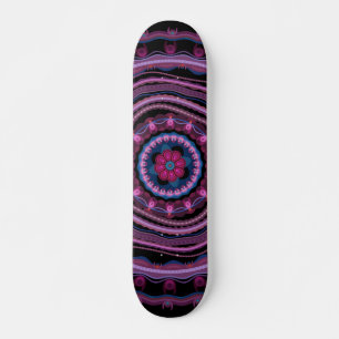 Blue Pink Lilac Mandala Skateboard