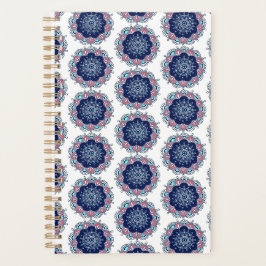 Blue Pink Mandala Pattern Boho Planer