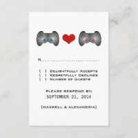Blue Pink Niedlich Gamer Response Card