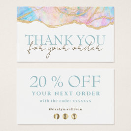 Blue Pink Opal danke Ihnen Discount Card