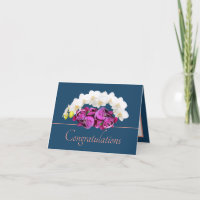 Blue Pink Orchid & Peony Bouquet Herzlichen Glückw