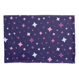 Blue Pink Purple Stars Cosmic Space Night Sky. Kissenbezug