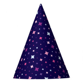 Blue Pink Purple Stars Cosmic Space. Partyhütchen