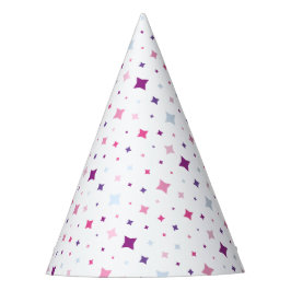 Blue Pink Purple Stars Cosmic Space. Partyhütchen