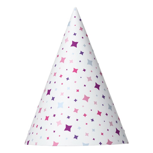 Blue Pink Purple Stars Cosmic Space. Partyhütchen (Vorderseite)