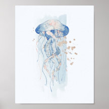 Blue & Pink Qualle Ocean Themed Aquatic