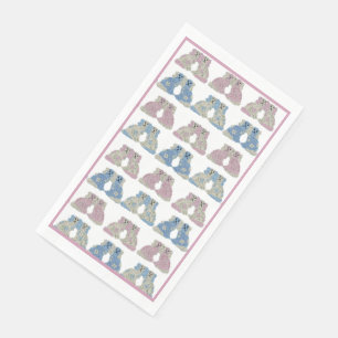 Blue Pink Staffordshire Dogs Ginger Jars Jar Serviette