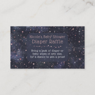Blue & Pink Starry Baby Dusche Windelwaschkarte Begleitkarte
