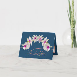 Blue Pink White Pink Orchid Bouquet Vielen Dank Karte