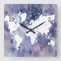 Blue Pink World Map Design 65