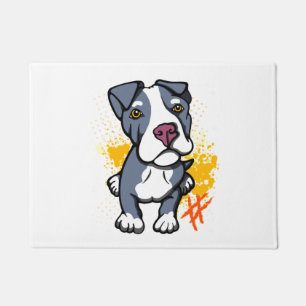 Blue Pit Bull Pup Fußmatte