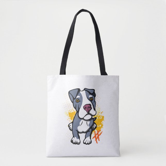Blue Pit Bull Pup Tasche (Vorderseite)