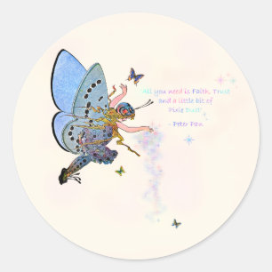 Blue Pixie Staubkleber Runder Aufkleber