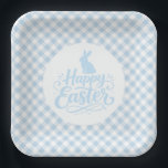 Blue Plaid Easter Pappteller<br><div class="desc">Party paper plate is shown in a cute powder blue and white plaid Easter print.
Customize this item or buy as is.




Licensed Print</div>