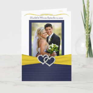Blue Pleats with Hearts Foto von Thank You Card Dankeskarte