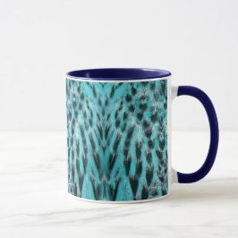 Blue plumage - cool feather design tasse