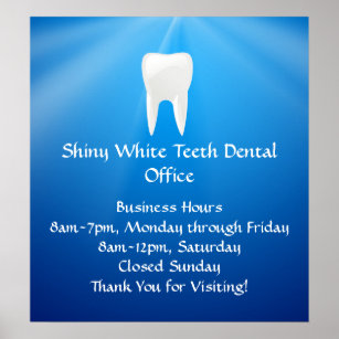 Blue Plunge Dental oder Dentin Office Poster