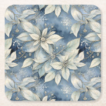 Blue Poinsettia Elegance