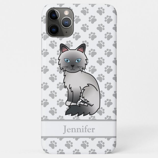 Blue Point Birman / Ragdoll Niedlich Cat & Name Case-Mate iPhone Hülle (Rückseite)