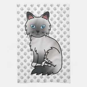 Blue Point Birman / Ragdoll Niedlich Cat & Paws Geschirrtuch