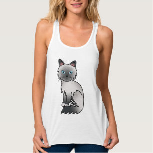 Blue Point Birman / Ragdoll Niedlicher Cartoon Cat Tank Top