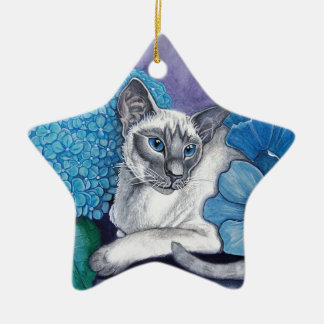 Blue Point Siamese Cat Keramikornament