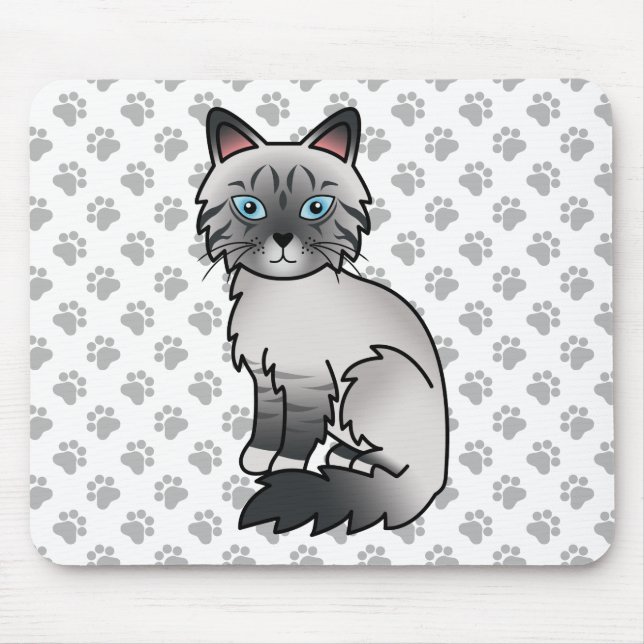 Blue Point Tabby Birman / Ragdoll Niedlich Cat & P Mousepad (Vorne)