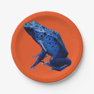 Blue Poison Dart Frog Pappteller